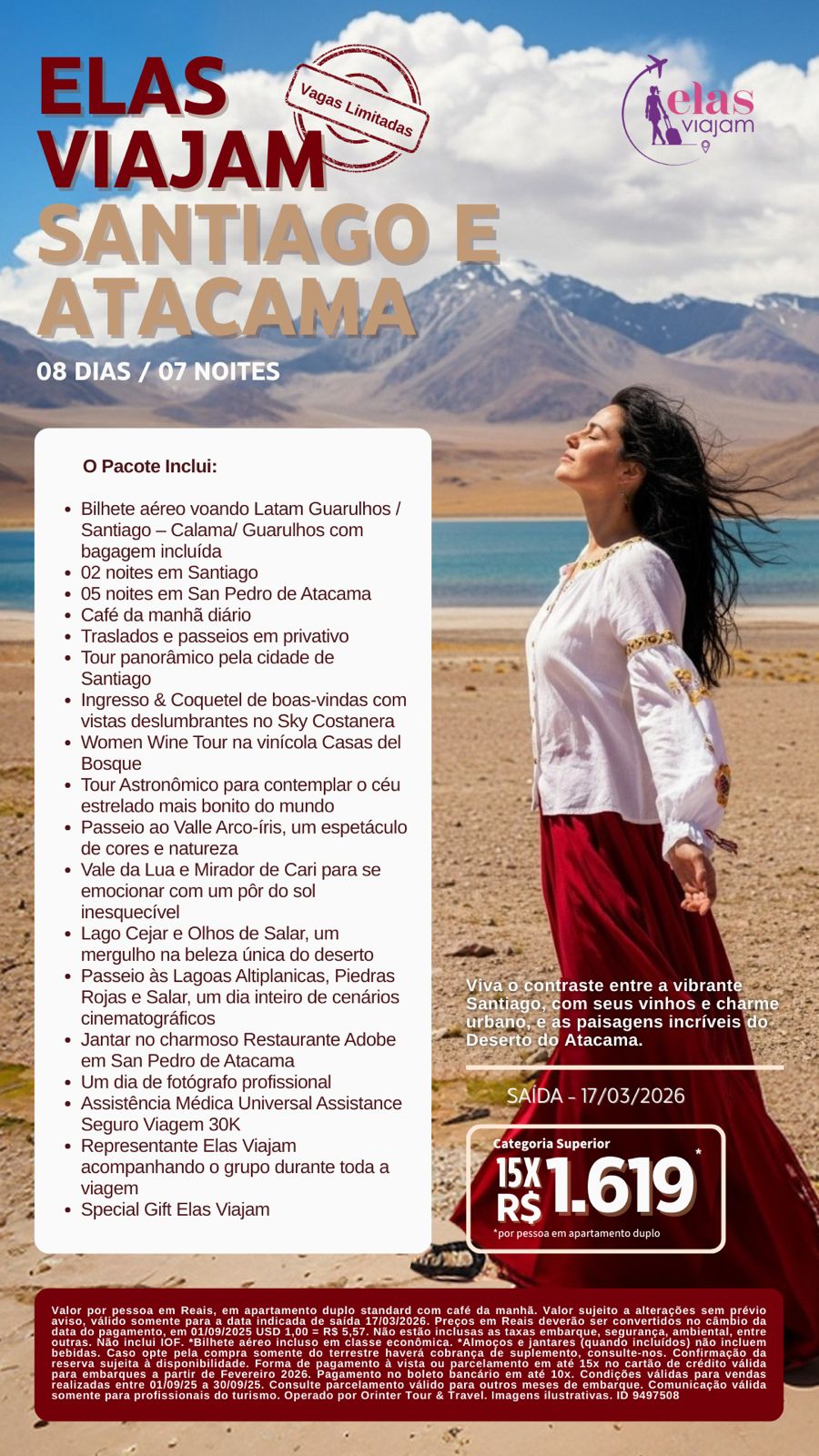 Santiago e Atacama 17 a 25/03/26